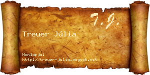 Treuer Júlia névjegykártya